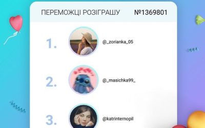 Результати розіграшу призів 🥳🎉